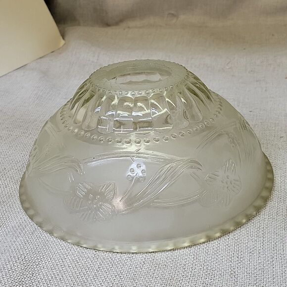 Vintage Etched Glass Ceiling Light Cover - Picture 1 of 6
